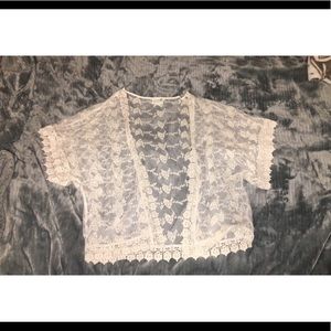 White lace cardigan